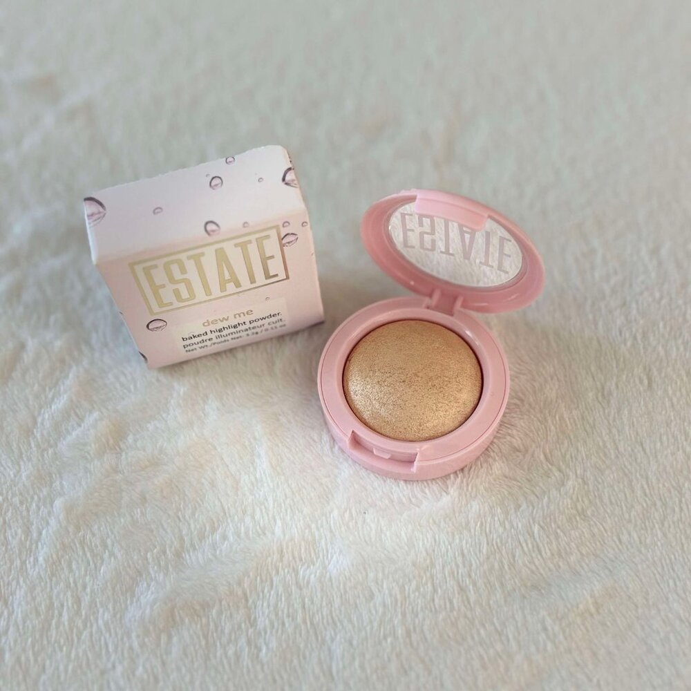 New ESTATE Cosmetics "Dew Me" Baked Highlight Powder "Byeee" with Full 0.11 oz